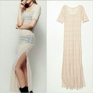 Free people sheer lace maxi dress
